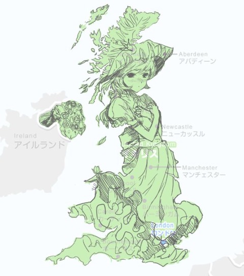 Mapa Inglaterra visto pelos japoneses 02